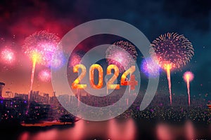 2024: A Year of Celebration and Numerical Significance. Happy New Year 2024. Generative Ai