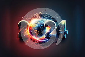 2024: A Year of Celebration and Numerical Significance. Happy New Year 2024. Generative Ai