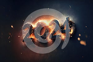 2024: A Year of Celebration and Numerical Significance. Happy New Year 2024. Generative Ai