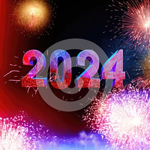 2024: A Year of Celebration and Numerical Significance. Happy New Year 2024. Generative Ai