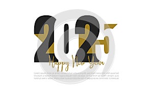 2025 Happy New Year Typography Design