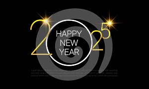 2025 Happy New Year Vector Background