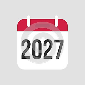 2027 Calendar icon symbol.