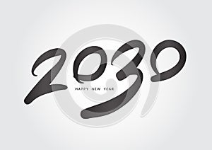 2030 year, happy new year 2030 vector, 2030 number design vector illustration, Black lettering number template