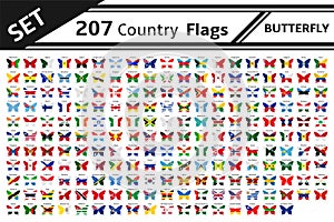 207 country flag butterfly