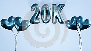 20K, 20000 followers or subscribers celebration banner