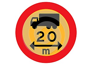 20m truck cars sign