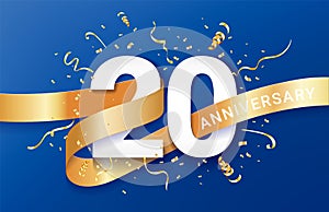 20th Anniversary celebration banner template