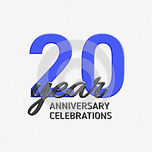 20th anniversary celebration logo design