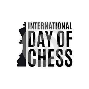 20th of July - international day of chess concept. beginning of a chess game on the old Board