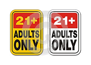 21 for adults only signs