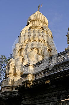 21 March 2024, Saswad, Maharashtra, India, Beautifully carved Changa Vateshwar Shiva Hemadpanti Temple, Ancient Temple