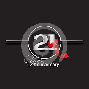 21 Year Anniversary celebration Vector Template Design Illustration