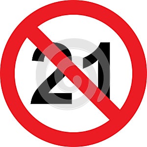 21 years limitation sign