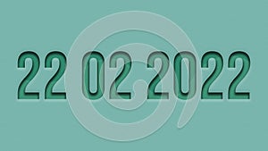 22/02/2022. 22 February 2022. Rare special date.