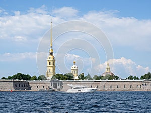 22 of July 2020 - St.Petersburg, Russia: Peter-Pavel's Fortress in Sankt Petersburg