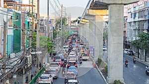 23 December 2023 in Bangkok, Thailand Luang Luang Road, the main road, congested traffic,