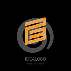 23 - logo or design element or icon with numbers 2 and 3. Vector Logotype