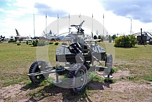 23 mm the coupled antiaircraft emplacement. The technical museum of K.G. Sakharov under the open sky in the city of Togliatti.