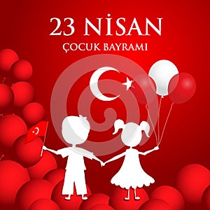 23 nisan cocuk baryrami. Translation: Turkish April 23 Children`s day