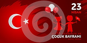 23 nisan cocuk baryrami. Translation: Turkish April 23 Children`s day
