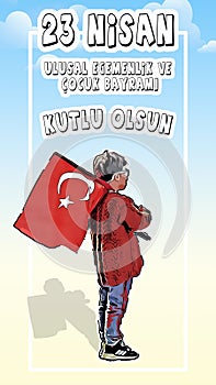 23 Nisan Ulusal Egemenlik ve Cocuk Bayrami, Translated: April 23 National Sovereignty and Children's Day.