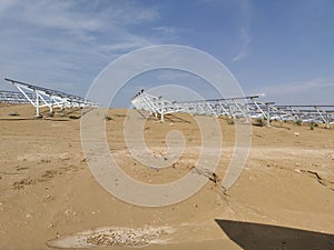 230 MW solar plant structure work in progress