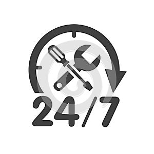 24 7 Car Service Logo