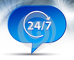 24/7 rotate arrow icon blue bubble background