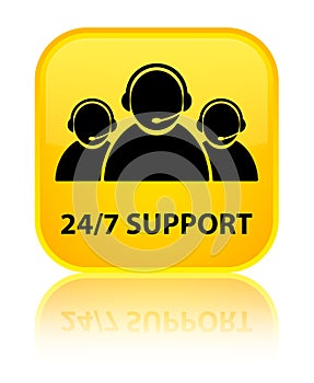 24/7 Support (customer care team icon) special yellow square but