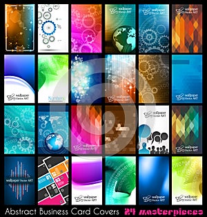 24 Abstract quality background for business cards