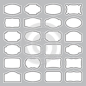 24 blank labels set (vector)