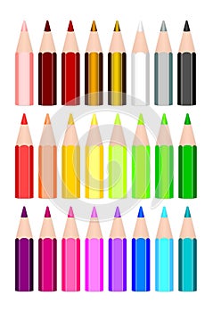 24 colored pencils