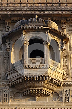 24 Feb 2024, Exterior View of the scenic tourist place Maheshwar fort or Ahilya fort in Madhaya pradesh in India. this monument on