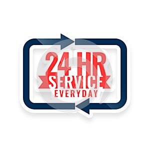 24 hour and 7 days everyday convivence background for business marketing