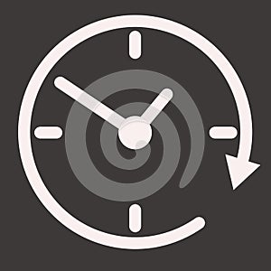24 hour assistance, clock, clock icon,clock icon in trendy flat style isolated on black background