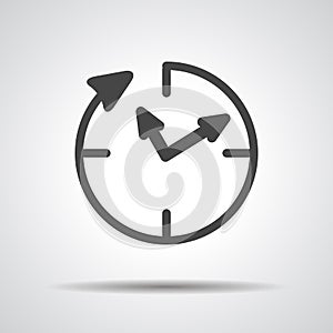 24 hour assistance , clock Icon