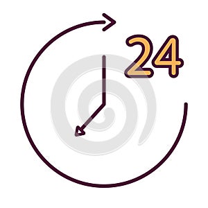 24 hour clock icon