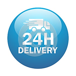 24 hour delivery icon button