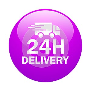 24 hour delivery icon button