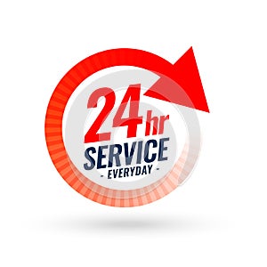 24 hour everyday open service background for help and support