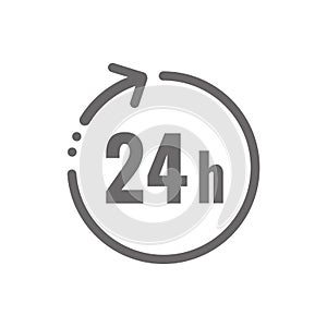 24 hour icon. Vector illustration decorative design