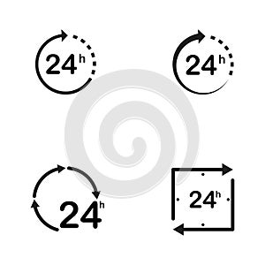 24 Hour icon vector illustration design