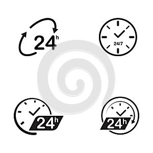 24 Hour icon vector illustration design
