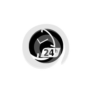 24 Hour icon vector illustration design template