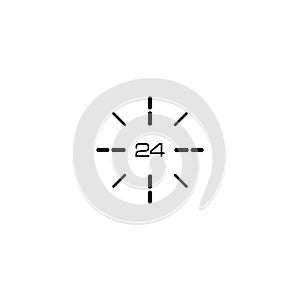 24 Hour icon vector illustration design template