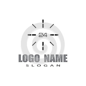 24 Hour icon vector illustration design template