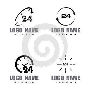 24 Hour icon vector illustration design template