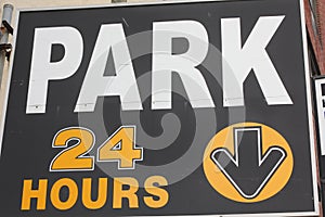 24 Hour Park Sign