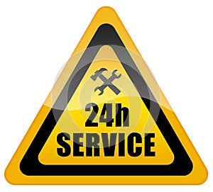 24 hour service sign